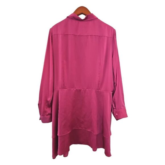 J. Peterman Double Peplum Tunic Dress Plum Purple Size 20 - Picture 5 of 13